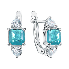 Серьги Talant - Серебро 925, Горный хрусталь, Фианит (арт. 10-72-0П01-15367)