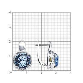 Серьги Diamant - Серебро 925, Кристалл (арт. 94-120-00399-1)