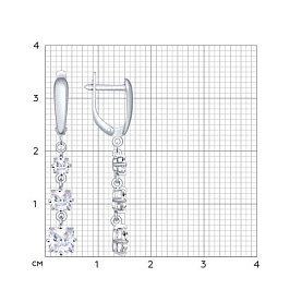 Серьги SOKOLOV - Серебро 925, Фианит (арт. 94022009)