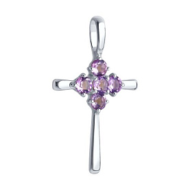 Подвеска SOKOLOV - Серебро 925, Аметист (арт. 92030723)