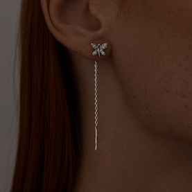 Серьги SOKOLOV - Серебро 925, Фианит (арт. 94025941)