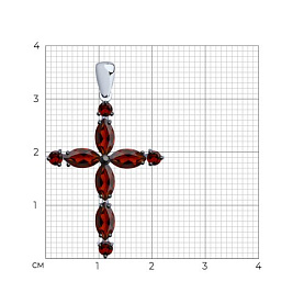 Подвеска SOKOLOV - Серебро 925, Гранат (арт. 92030751)