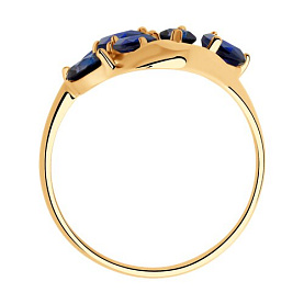 Кольцо SOKOLOV - Золото 375, Синтетический сапфир (арт. 37714659)