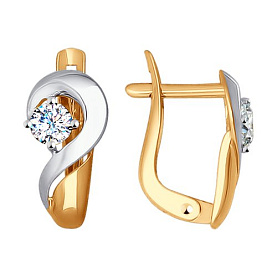 Серьги SOKOLOV - Золото 375, Фианит (арт. 027276-4)