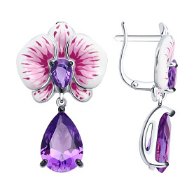 Серьги SOKOLOV - Серебро 925, Синтетический ситалл , Эмаль (арт. 92022981)