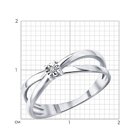 Кольцо SOKOLOV - Серебро 925, Бриллиант (арт. 87010104)