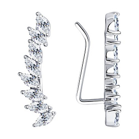 Серьги SOKOLOV - Серебро 925, Фианит (арт. 94024257)