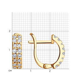 Серьги SOKOLOV - Серебро 925, Фианит (арт. 93020647)