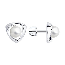 Серьги Diamant - Серебро 925, Жемчуг культивированный (арт. 94-122-01139-1)