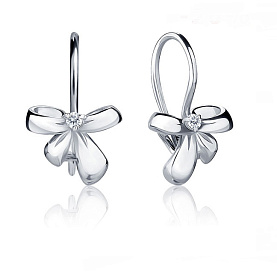 Серьги Platinum Lab. - Платина 950, Бриллиант (арт. ПС-029-01)