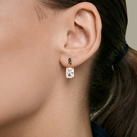 Серьги SOKOLOV - Золото 585, Бриллианит (арт. 0201042)