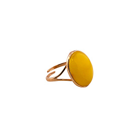 Кольцо Янтарная волна - Серебро 925, Янтарь (арт. 920003б)
