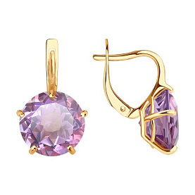 Серьги SOKOLOV - Золото 585, Аметист (арт. 727700)