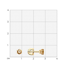 Серьги Diamant - Серебро 925, Фианит (арт. 93-122-01543-2)