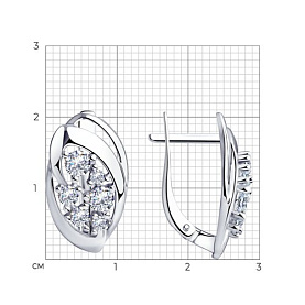 Серьги Diamant - Серебро 925, Фианит (арт. 94-120-00559-1)