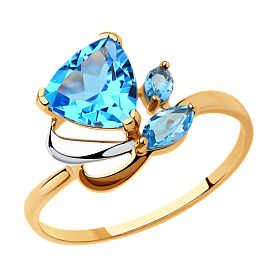 Кольцо SOKOLOV - Золото 375, Топаз (арт. 37714623)