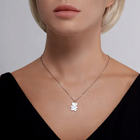 Колье SOKOLOV - Серебро 925, Фианит, Эмаль (арт. 94070757)