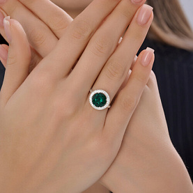 Кольцо SOKOLOV - Серебро 925, Кварц, Фианит (арт. 92014678)