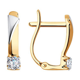 Серьги SOKOLOV - Золото 585, Фианит (арт. 028146)