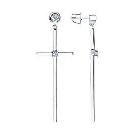 Серьги SOKOLOV - Серебро 925, Фианит (арт. 94023768)