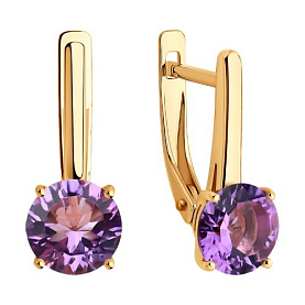 Серьги SOKOLOV - Золото 585, Аметист (арт. 728950)