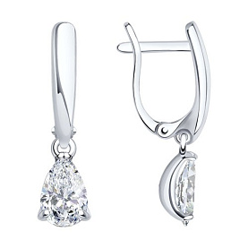 Серьги SOKOLOV - Серебро 925, Фианит (арт. 94021997)