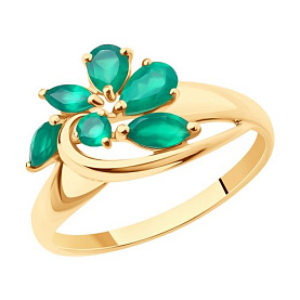 Кольцо SOKOLOV - Золото 375, Агат (арт. 37716210)