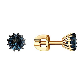 Серьги SOKOLOV - Золото 585, Топаз лондон (арт. 724120)