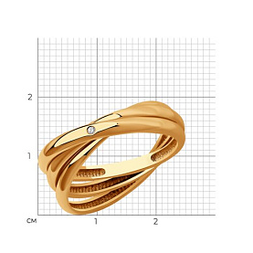 Кольцо SOKOLOV - Серебро 925, Бриллиант (арт. 87010081)