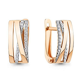 Серьги Аквамарин - Серебро 925, Фианит (арт. 49866А.6)