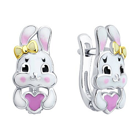 Серьги SOKOLOV - Серебро 925, Эмаль (арт. 94027107)