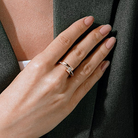 Кольцо ЮФ Династия - Золото 375, Фианит (арт. 026461-5102)