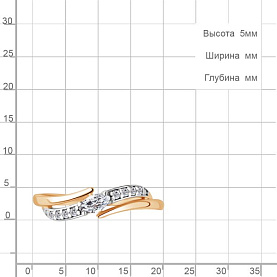 Кольцо Аквамарин - Серебро 925, Фианит (арт. 67146А.6)