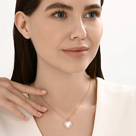 Колье SOKOLOV - Серебро 925, Жемчуг имитация, Фианит (арт. 93070136)