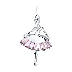 Подвеска SOKOLOV - Серебро 925, Синтетический рубин (арт. 94032833)