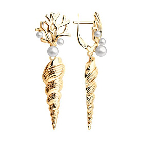 Серьги SOKOLOV - Серебро 925, Жемчуг синтетический (арт. 93022577)