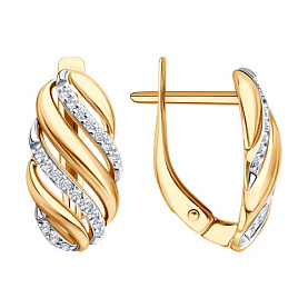 Серьги SOKOLOV - Золото 585, Фианит (арт. 0200803)