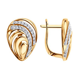 Серьги SOKOLOV - Золото 585, Фианит (арт. 0200914)