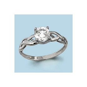 Кольцо Аквамарин - Серебро 925, Фианит (арт. 66196.5)