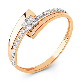 Кольцо ЮФ Династия - Золото 375, Фианит (арт. 026461-5102)