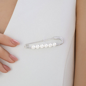 Булавка Diamant - Серебро 925, Жемчуг синтетический (арт. 94-140-00066-1)