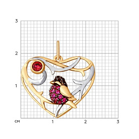 Подвеска SOKOLOV - Золото 585, Фианит (арт. 035333)
