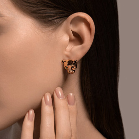 Серьги Diamant - Золото 585, Фианит, Эмаль (арт. 51-120-02169-1)