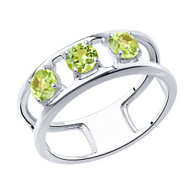 Кольцо SOKOLOV - Серебро 925, Хризолит (арт. 92012127)