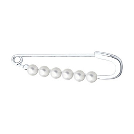 Брошь Diamant - Серебро 925, Жемчуг синтетический (арт. 94-140-00066-1)