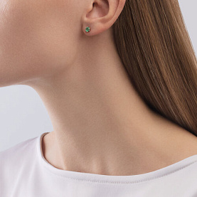 Серьги SOKOLOV - Золото 585, Изумруд (арт. 3020544)