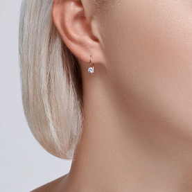 Серьги Diamant - Золото 585, Фианит (арт. 51-120-02038-1)