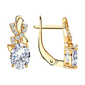 Серьги SOKOLOV - Серебро 925, Фианит (арт. 93020119)