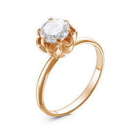 Кольцо Красная пресня - Серебро 925, Фианит (арт. 2381590)