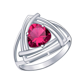 Кольцо Атолл - Серебро 925, Фианит (арт. 10766с1-925)